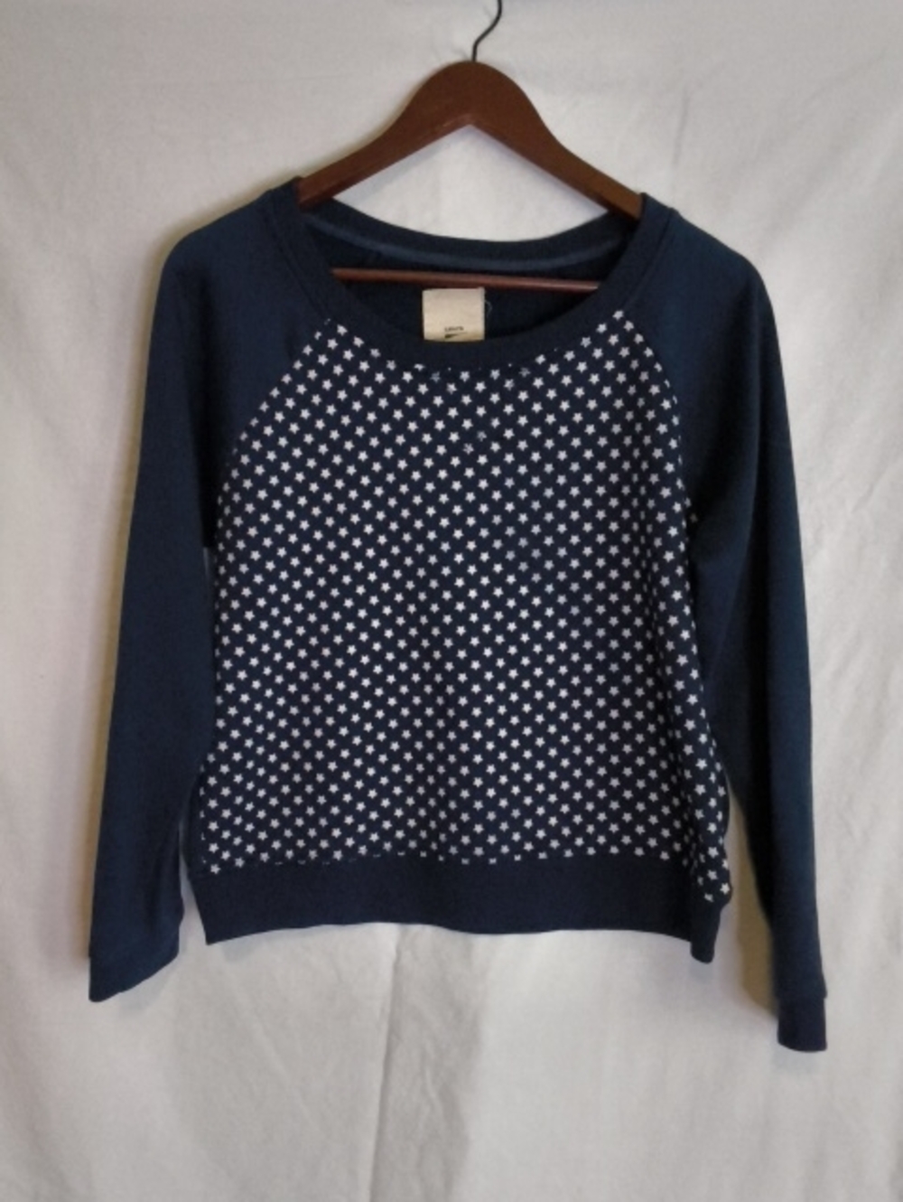 Levi's Navy Blue and White Star Pattern Crewneck Medium